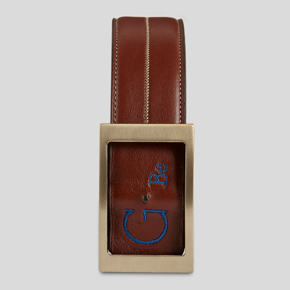 
                  
                    Two-tone cognac calfskin
                  
                