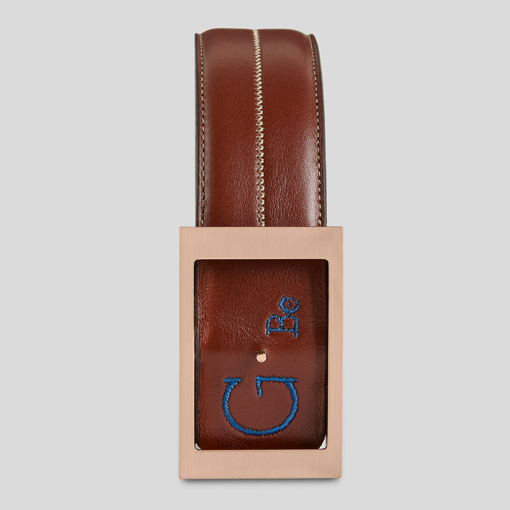 
                  
                    Two-tone cognac calfskin
                  
                